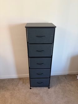 WLIVE Tall Dresser for Bedroom, 5 Drawer Dresser, Dark Grey