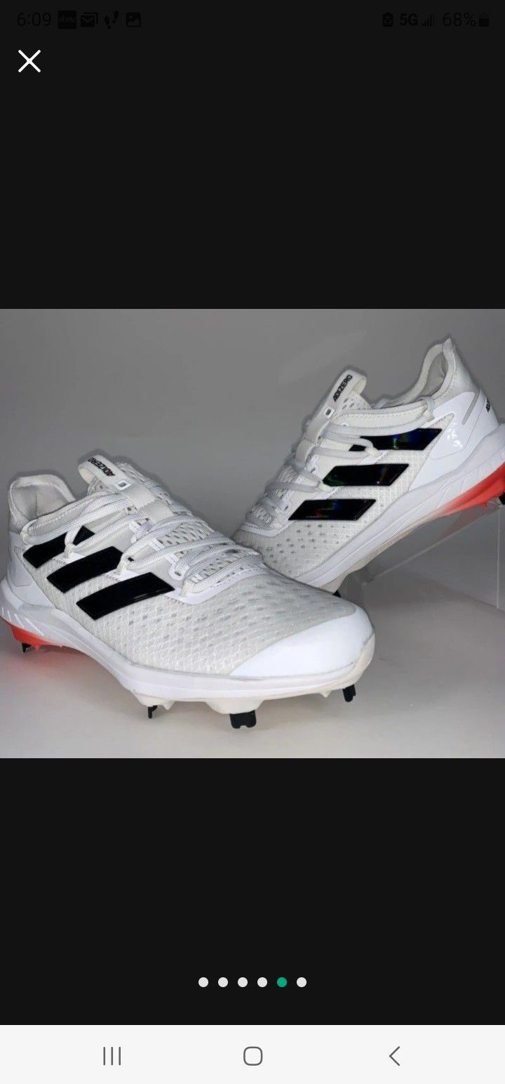 Brand New Adidas Black Adizero Afterburner 8 Apex Drip
White Baseball Cleats Size 10