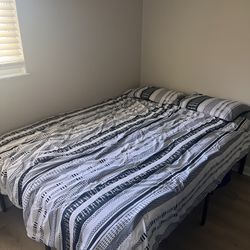 Bed Frame, Mattress And Memory Foam