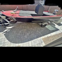 16 Ft Aluminum Boat 50 Horsepower Outboard