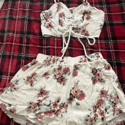 cute floral 2 piece set