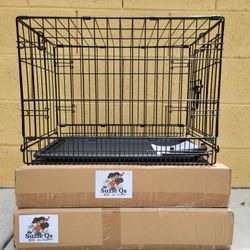 22" Foldable Dog Crate, Pull Out Tray Xs/S Dogs,  Cats