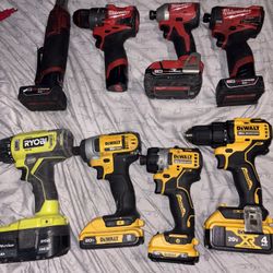 Milwaukee & DeWalt Tools