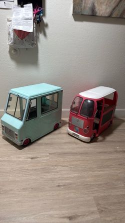Our Generation Doll Food Truck Vehicles Set of 2