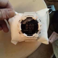 Casio Illuminator Stainless Steel Back White Watch New