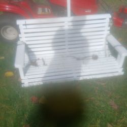 Beautiful White Porch Swing 