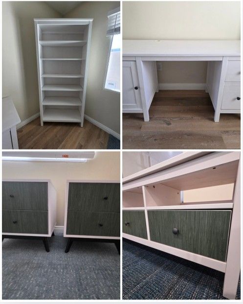 Matching Desk, Media Console, Bookcase, Two Side Tables