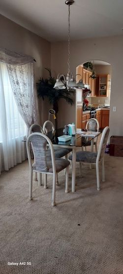 Glass table and chairs