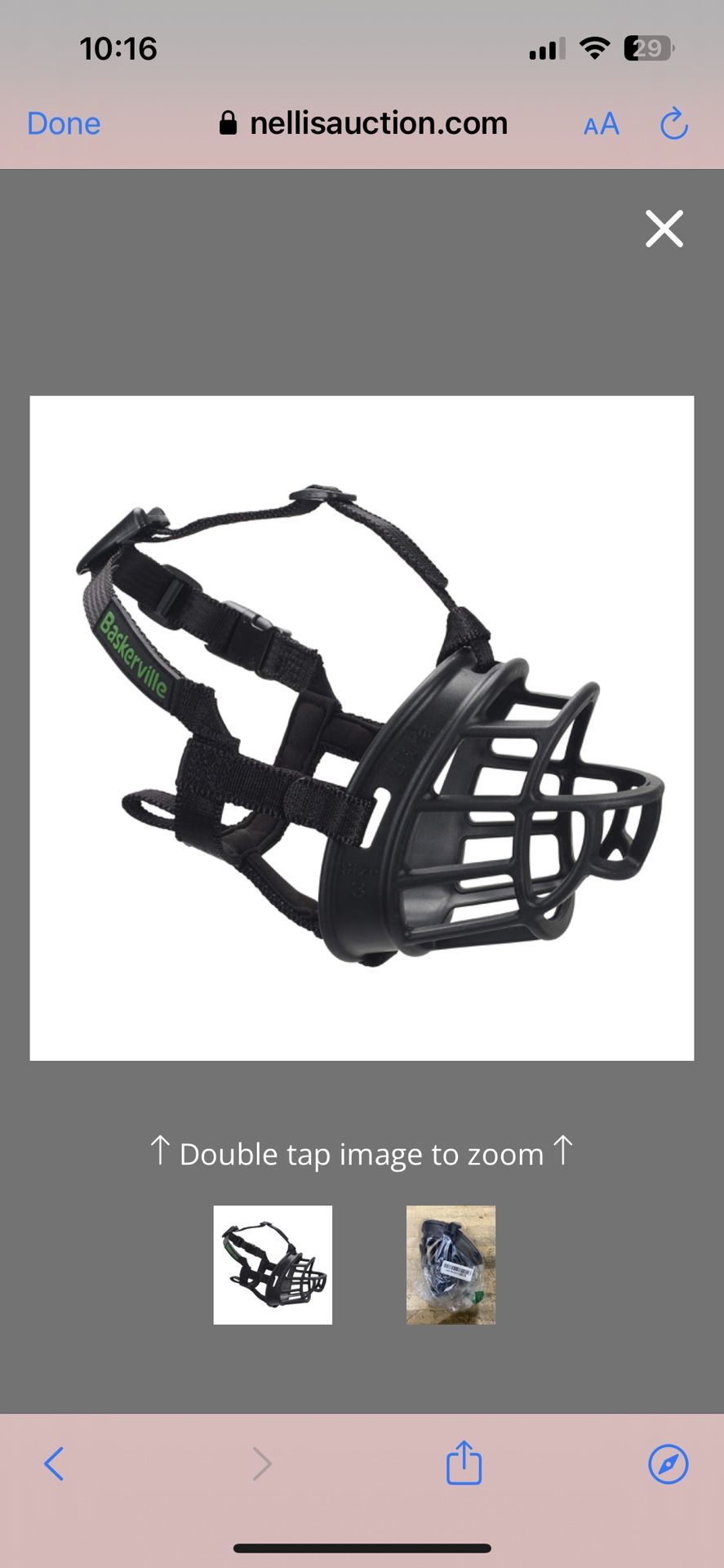 BASKERVILLE ULTRA MUZZLE - Patented Humane Design, Breathable, Dog Can Pant And Drink, Adjustable, Padded, Dog Training Muzzle For Large Dogs, Prevent