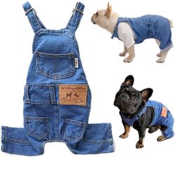 Denim Doggie Overalls XL for small dogs