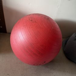 Large Red Yoga Workout Ball 