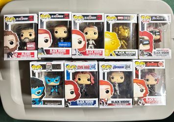 Funko Pop Marvel Black Widow Lot
