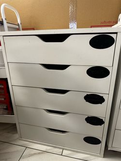 White 5-Drawer Storage Unit