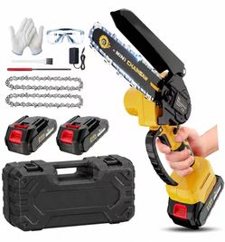 Brand New Mini Chainsaw Cordless 6 Inch – 21V Battery Powered Electric Pruning