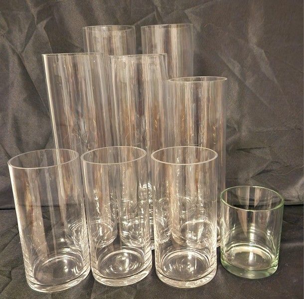 4" wide Cylinder Vases
