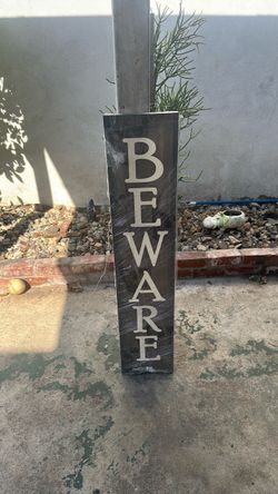 Halloween  decor , Halloween  art skulls beware