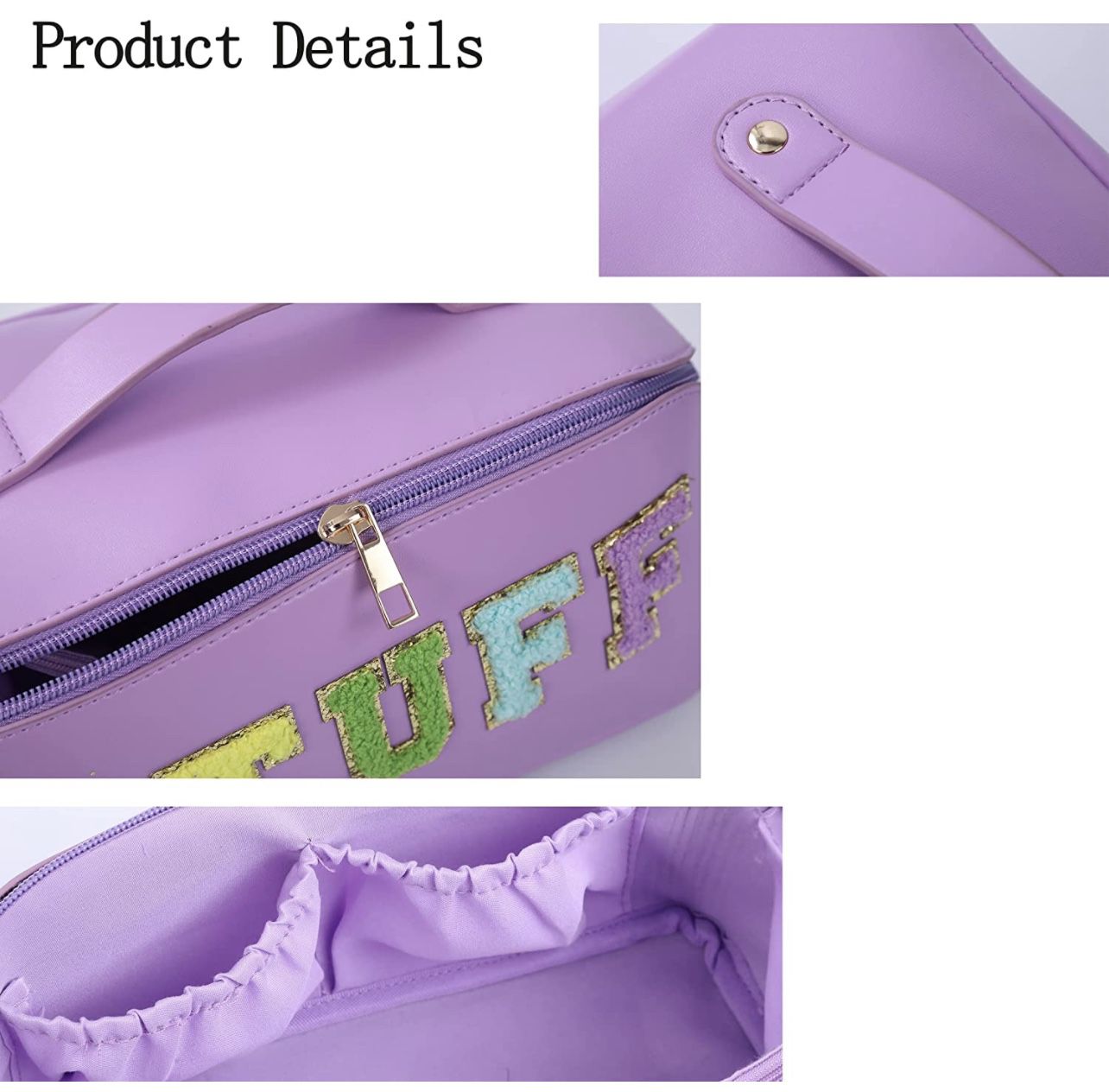 Large Capacity Pu Preppy Makeup Bags Stoney Clover Dupes Cosmetic