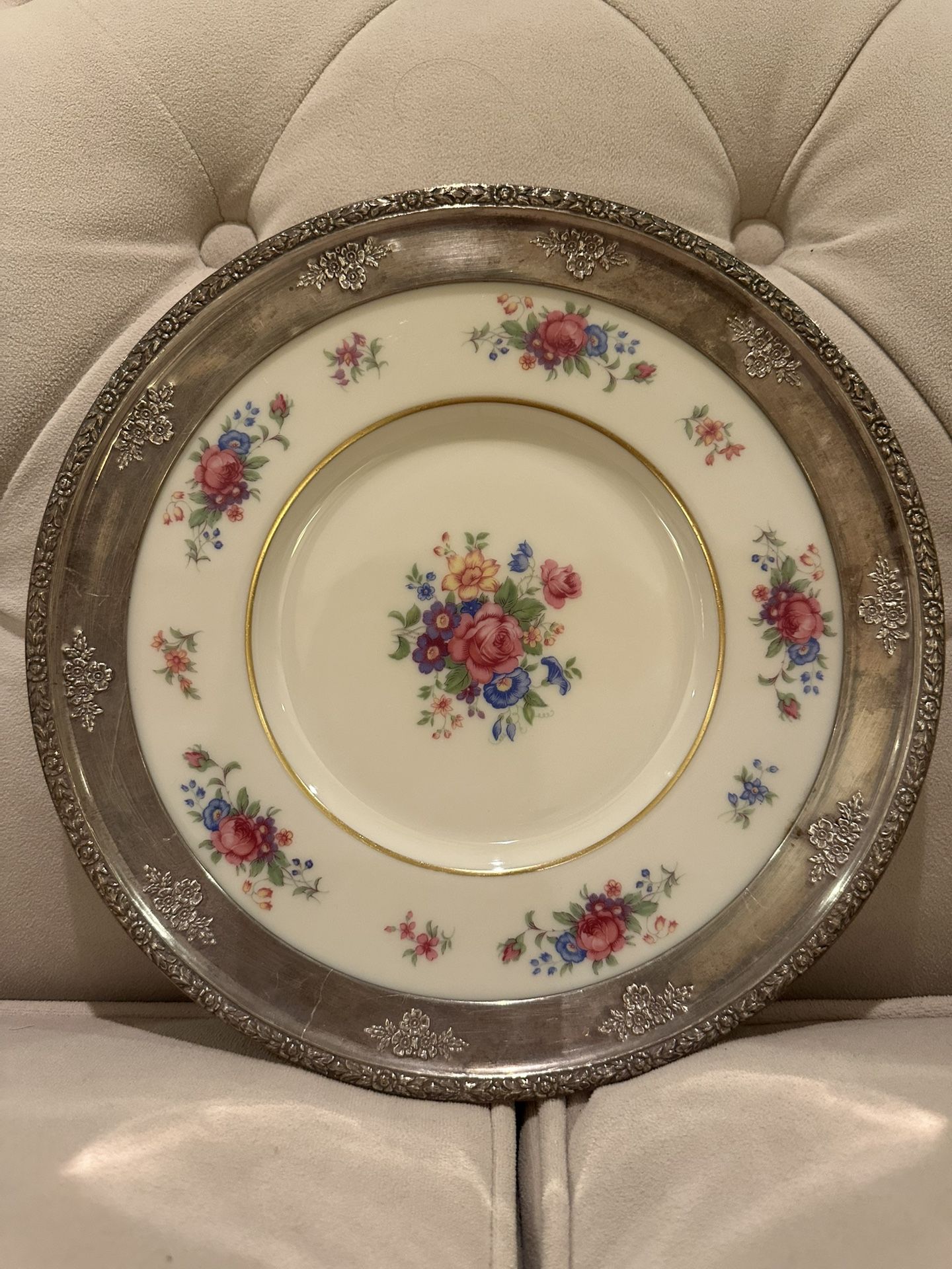 Beautiful Lenox Porcelain And Silver Plate