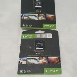 Pny Sdxc Flash Card 64 Gb Elite X 