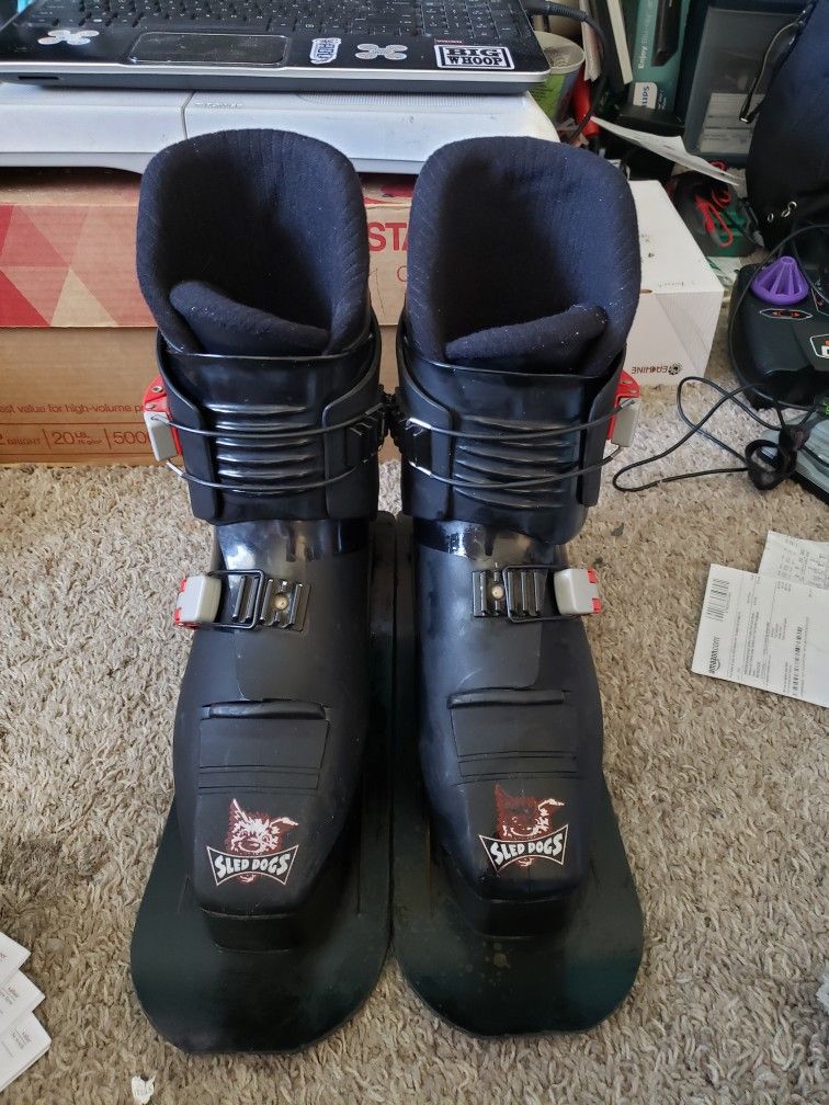 Rare Sled Dog Snow Skates Sd100 Size Medium