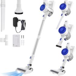 CareVac+ Cordless Stick Vacuum Cleaner Lightweight Upright for Carpet Hard Floor Pet Hair