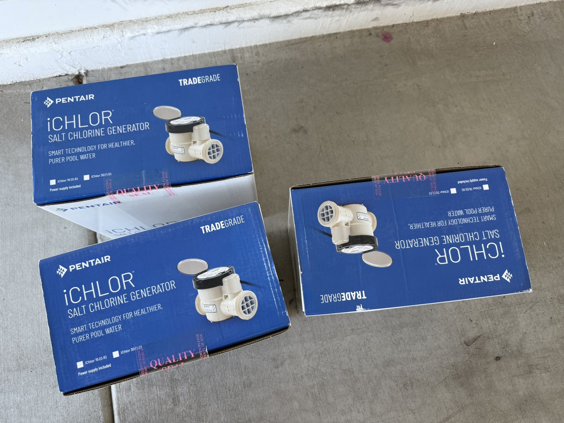 Pentair iCHLOR salt chlorine generator 30 bundle cell