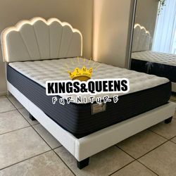 New Queen Bed Frame With Mattress 