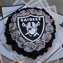 Raiders Ribbon Flowers 