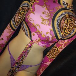 Almost Famous Multicolor Long Sleeve Crop Top Size Medium NWOT 