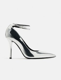 ZARA Silver heel US 10