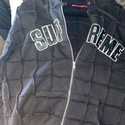 Supreme reversed patchwork hoodie
