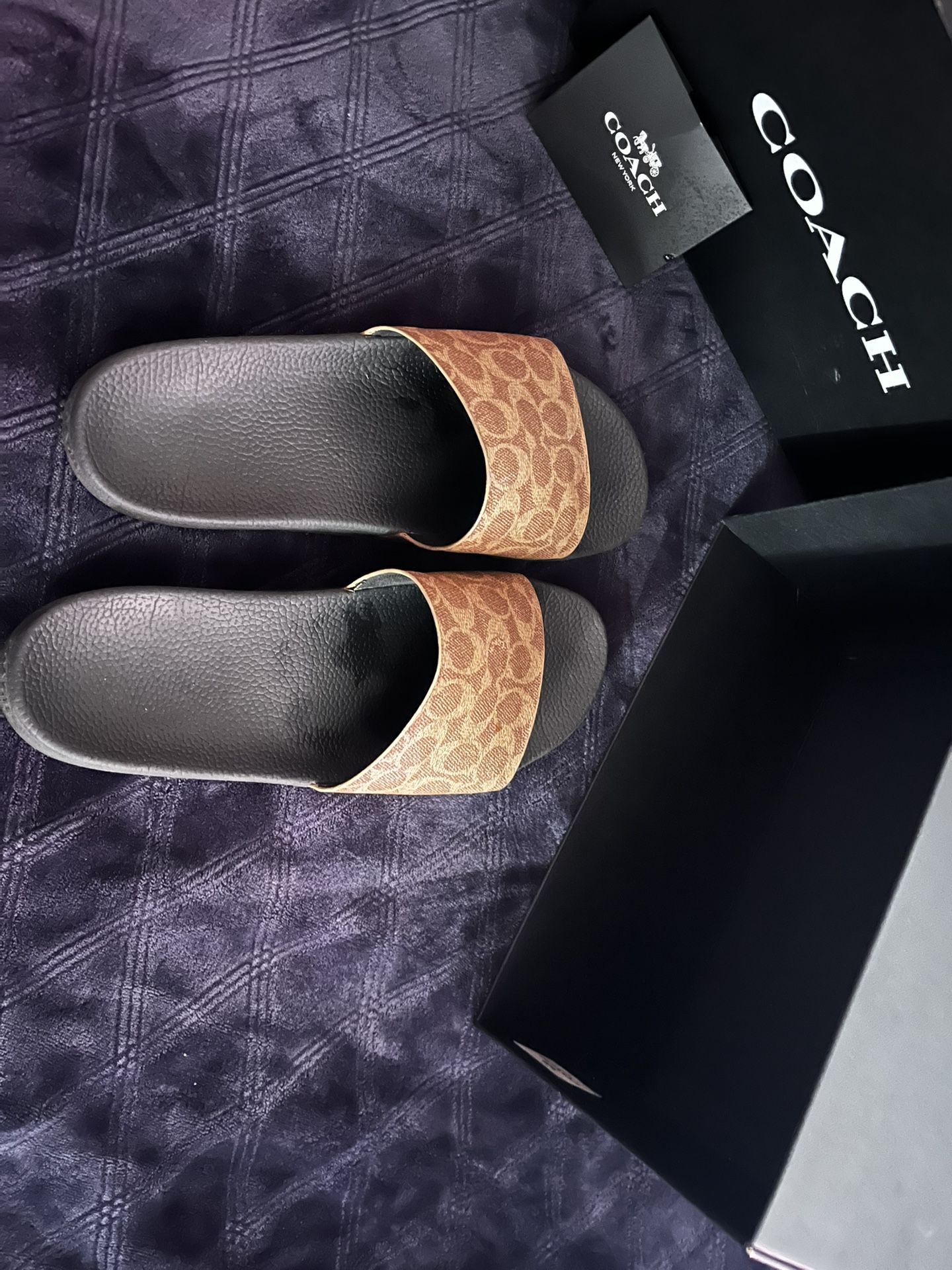 Brown men coach slides size (12)