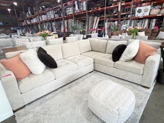 Beige Fabric Sectional from Costco