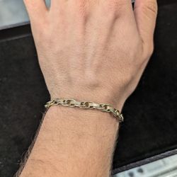 YG 8" Fancy Link Bracelet 