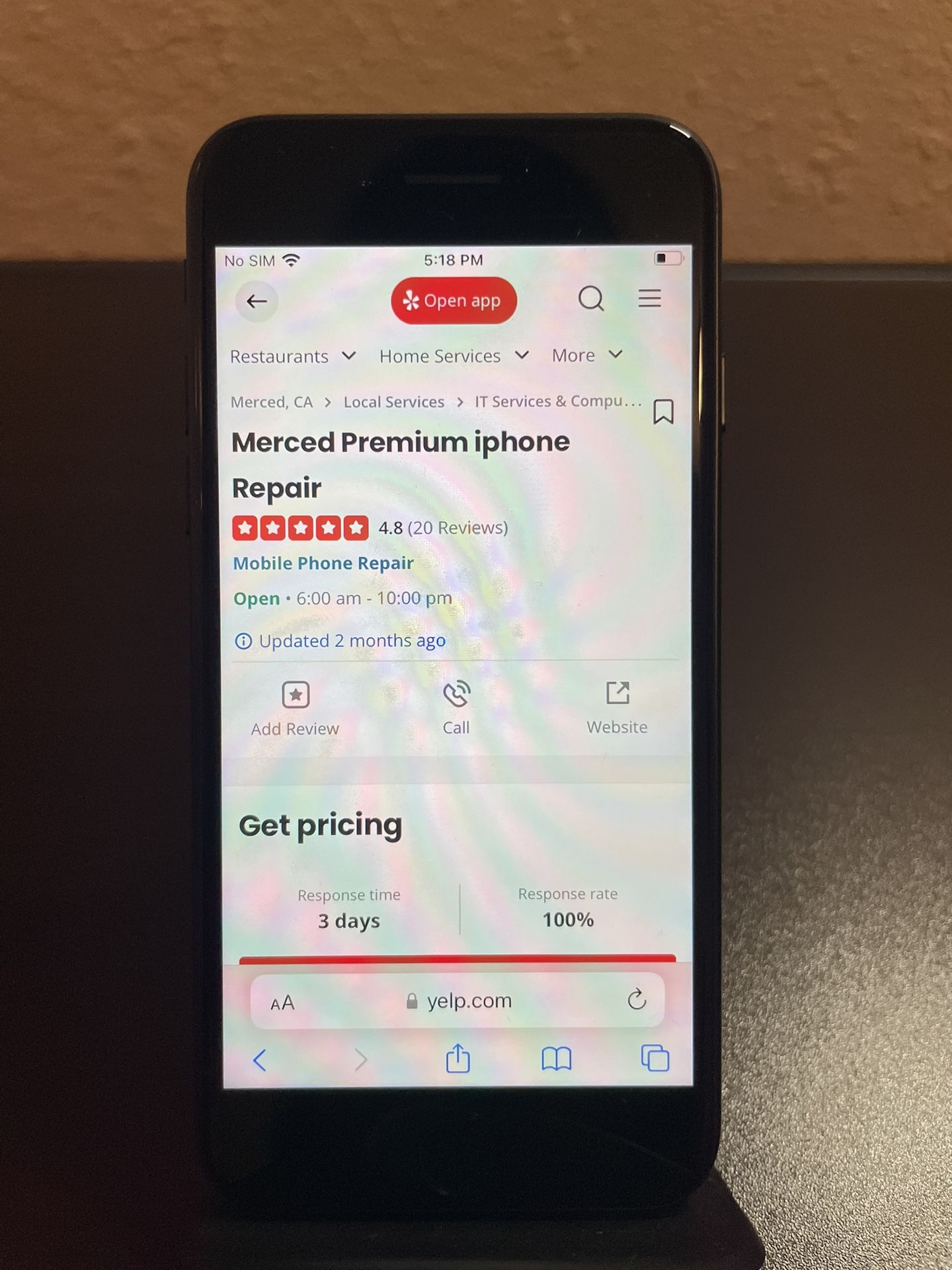 Apple iPhone 7 BLACK - 32Gb 100% Batt AT&T/Cricket