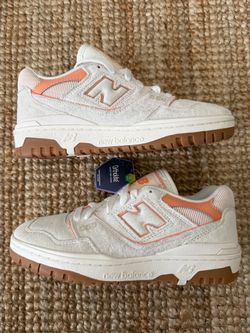 New Balance 550 Cream Orange Sneakers