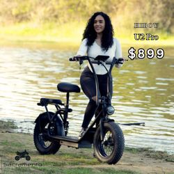 Electric Scooter With Comfortable Seat For Sale! Brand New Hiboy U2 Pro Electric Scooter! Affordable - Long Range - Stylish & Comfortable!