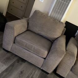 Grey Oversized Chair In Excellent Used Condition 