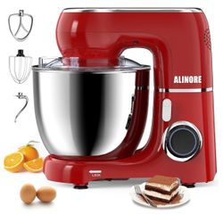 Alinore Stand Mixer, 6.5QT 660W 10-Speed Tilt-Head Electric Kitchen Stand Mixer,