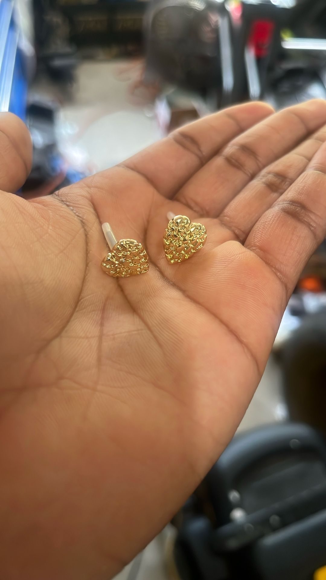 Heart Nugget Earrings