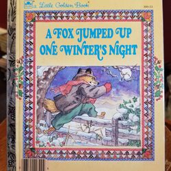 Little Golden Book #300-53 A Fox Jumped Up One Winter's Night 1985 'A' Edition