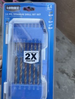 Hart Titanium Drill Bit Set With Protective Storage Case