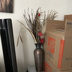 Vase With Dry Flowers- Moving Today 