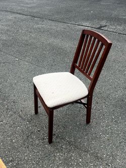 Folding wood chairs