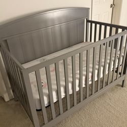 Oxford Baby Baldwin 4-in-1 Convertable Crib Dove Grey with Mattress