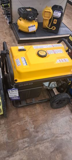 Yellow Portable Gas Generator with Wheels