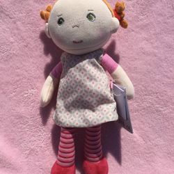 HABA Snug Up Roya - 10" Soft Doll with Fuzzy Red Pigtails and Embroidered Face