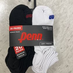 NWT Penn Men’s Socks 20 pairs