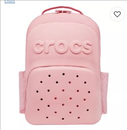 Pink crocs backpack with charms