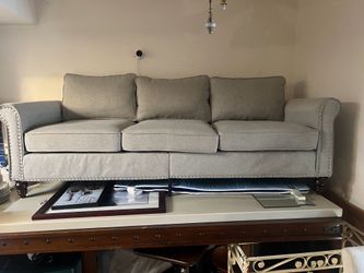 Gray fabric sofa